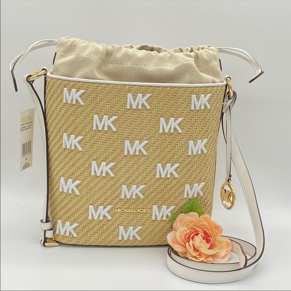 MICHAEL KORS STRAW PYTHON CAPSULE EDEN MD MESSENGR - Picture 11 of 16